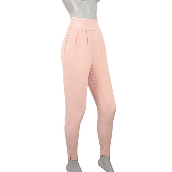 Odd Muse London Women’s Pink Pleated High Rise Ankle Zip Trousers XS NWT - Picture 5 of 14